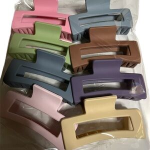 Set of 8 Colorful Hair Claw Clips